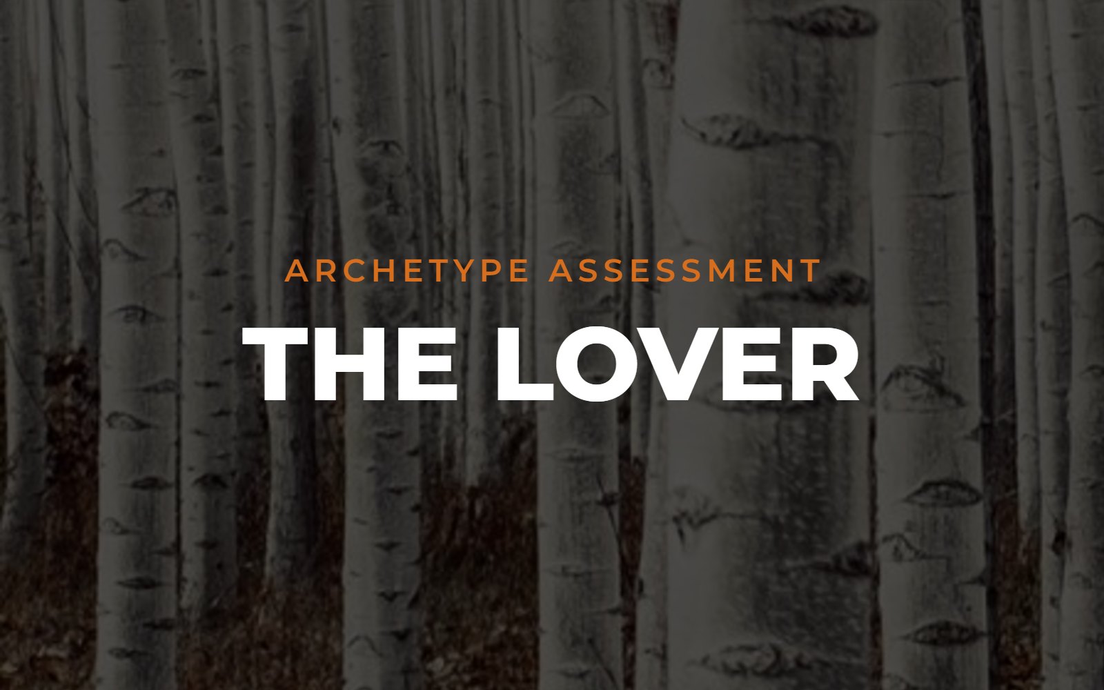 The Lover archetype assessment