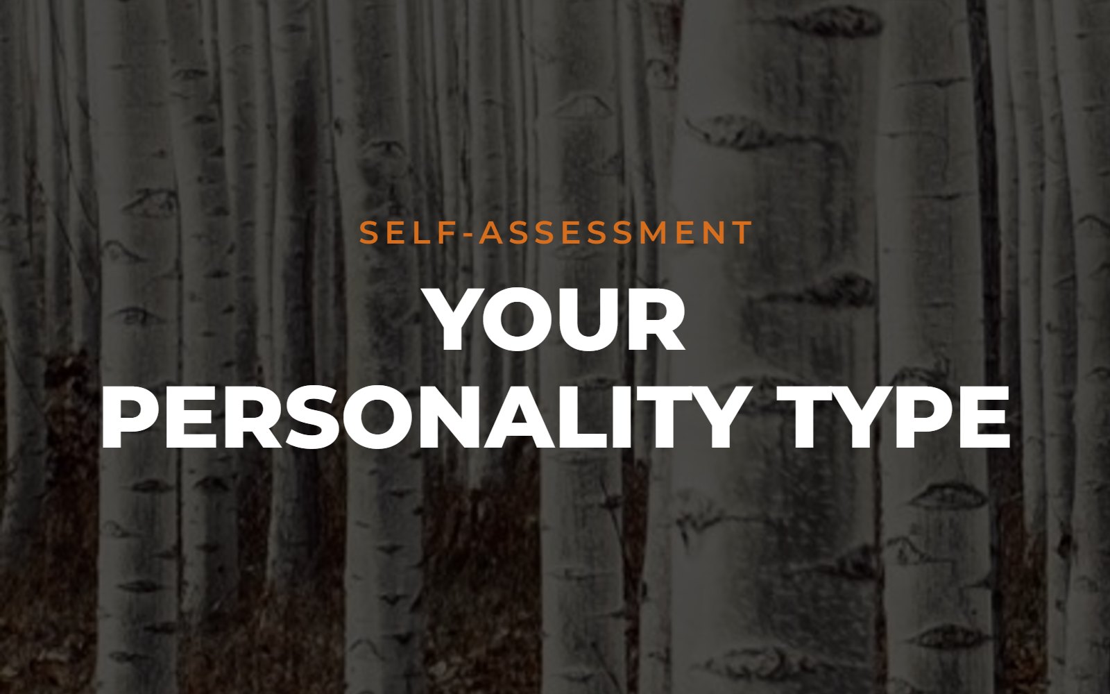 Your Personality Type self-assessment